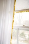 My Morning Coffee- Pom Pom curtain Inspiration from Triangle Honeymoon