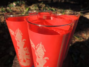 My Morning Coffee- Red and Gold Asian Inspired Tumblers from The Union Jill