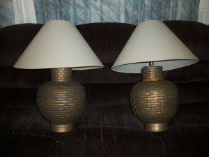 My Morning Coffee- Basket Weave Lamps