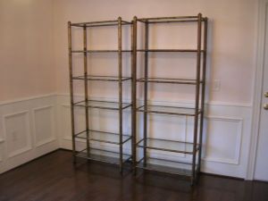 My Morning Coffee- Two Faux Glass Diplay Shelves on Craigslist
