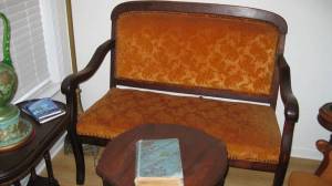 My Morning Coffee- Antique Love Parlor Seat and Chair on Craigslist